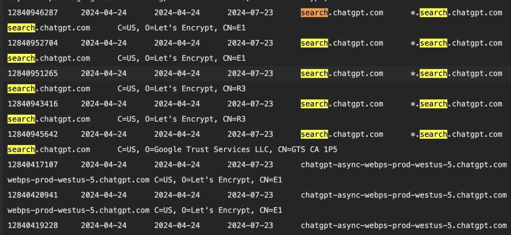 chatgpt OpenAI search engine