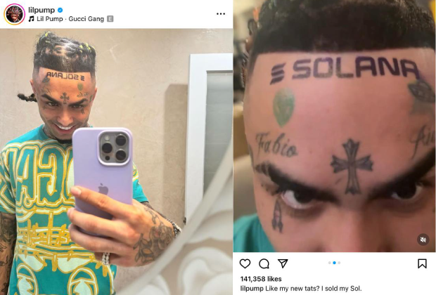 Lil Pump Solana tattoo