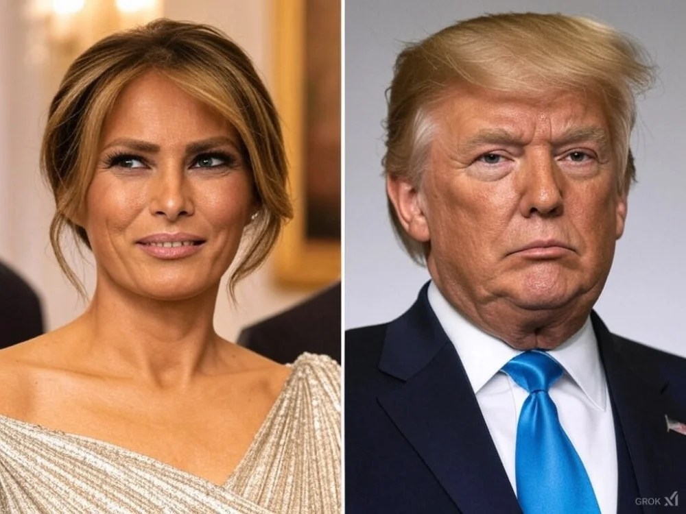 Donald Trump and Melania Trump coin